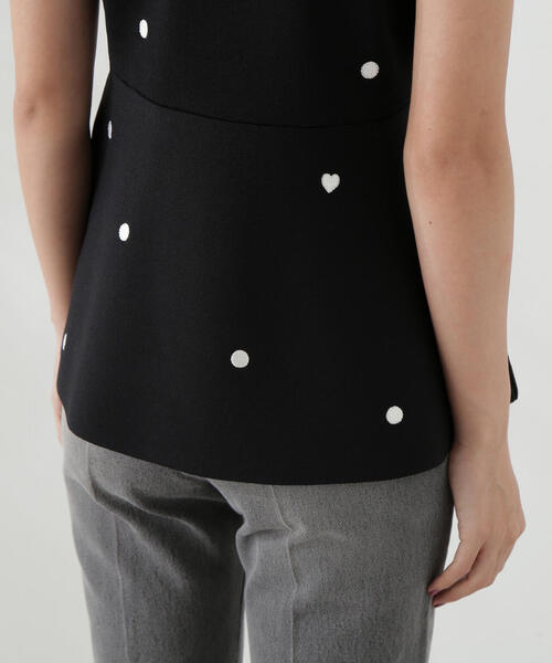 PROPORTION BODY DRESSING（プロポーションボディドレッシング）の「刺繍ドットペプラムニット / 1214270804（ニット/セーター・レディース・ホワイト系その他/ブラック・FREE）」の11枚目の写真