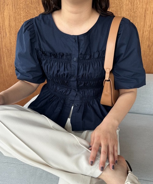 MAISON SPECIAL(メゾンスペシャル)｜Shirring Frills Top