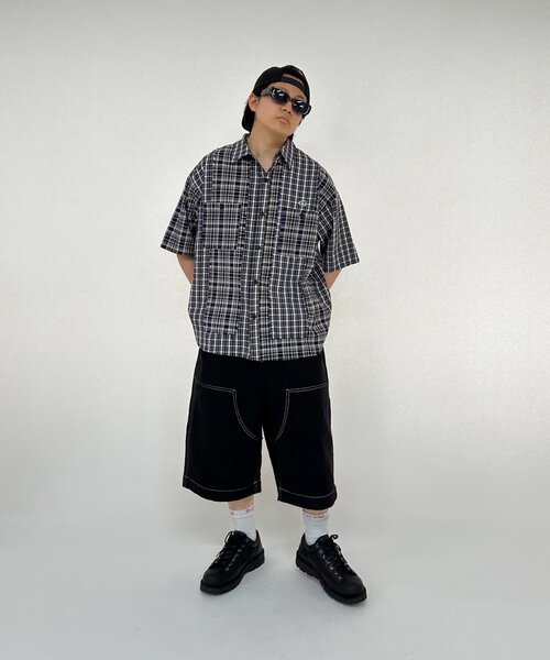 WHO'S WHO gallery（フーズフーギャラリー）の「【KOOKY'N/クーキー】BRONXダブルニーワイドハーフパンツ（その他パンツ・レディース・インディゴブルー/ブラック/ブラック系その他/カーキ・FREE）」の19枚目の写真