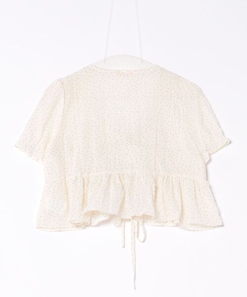 frunco（フランコ）の「ドローストリングドットブラウス（シャツ/ブラウス・レディース・アイボリー/ホワイト/グリーン・MEDIUM）」の6枚目の写真