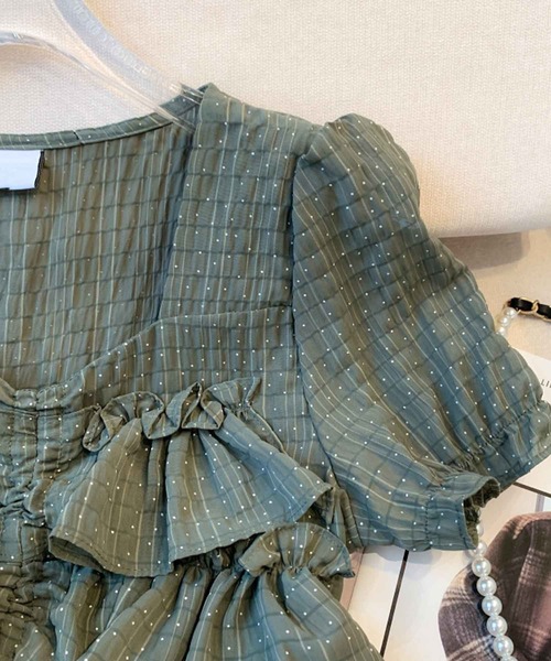 frunco（フランコ）の「ドローストリングドットブラウス（シャツ/ブラウス・レディース・アイボリー/ホワイト/グリーン・MEDIUM）」の20枚目の写真