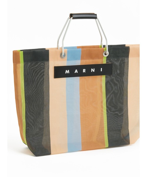 MARNI MARKET（マルニマーケット）の「ストライプバッグ（トートバッグ・レディース・マルチブラウン・FREE）」の4枚目の写真