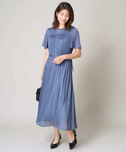 a.v.v(アーヴェヴェ)の「【洗える】ランダムプリーツワンピース(ワンピース・レディース・ブルー/ネイビー・36/34/40/38/42)」の5枚目の写真
