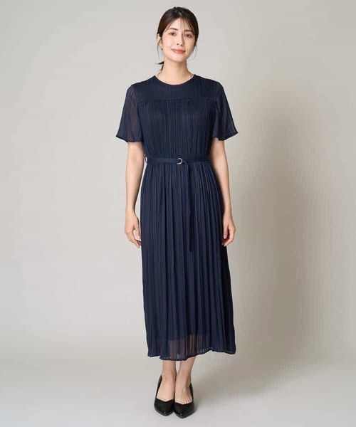 a.v.v(アーヴェヴェ)の「【洗える】ランダムプリーツワンピース(ワンピース・レディース・ブルー/ネイビー・36/34/40/38/42)」の12枚目の写真