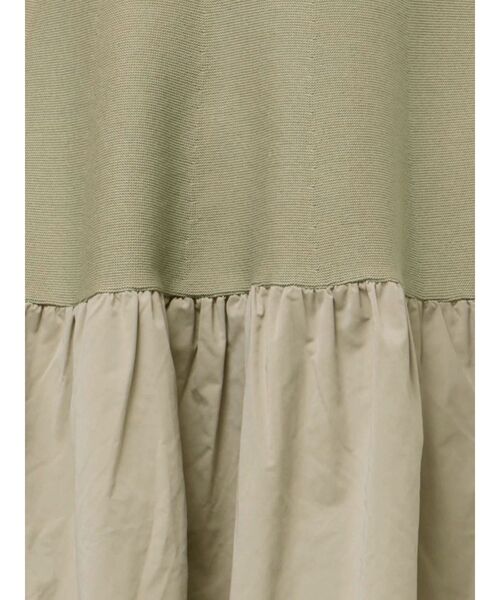 LAGUNAMOON(ラグナムーン)の「ドッキングフォルムレイヤードニットワンピース(ワンピース・レディース・カーキ/ブラック・MEDIUM/SMALL)」の6枚目の写真