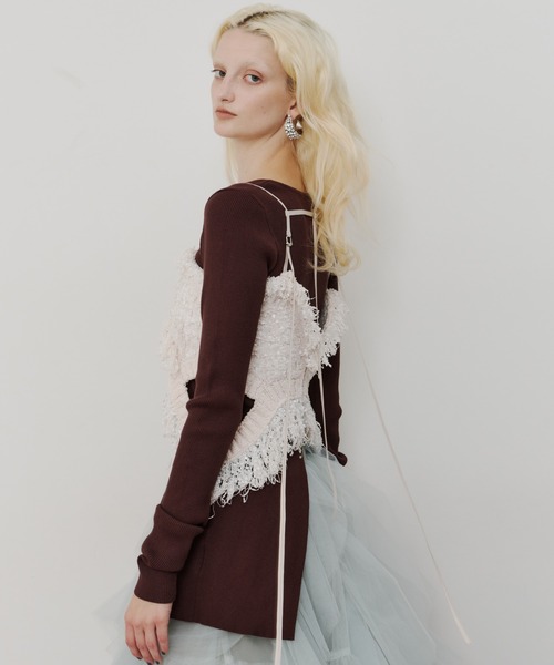 LA BELLE ETUDE ラベルエチュード　MIXニットツイードビスチェ MIXニットツイードビスチェ（ベスト）｜LA BELLE ETUDE（ラベル