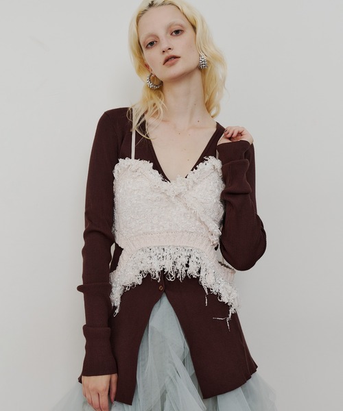 MIXニットツイードビスチェ（ベスト）｜LA BELLE ETUDE（ラベル