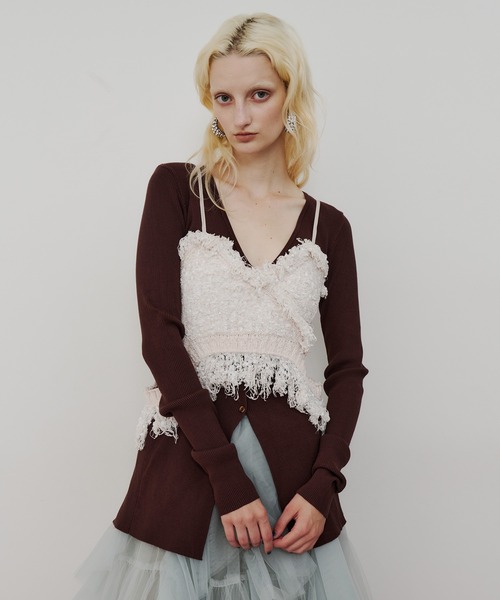 MIXニットツイードビスチェ（ベスト）｜LA BELLE ETUDE（ラベル