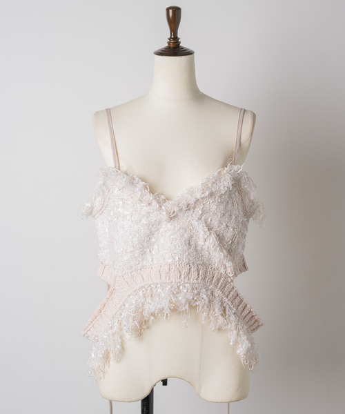 LA BELLE ETUDE（ラベルエチュード）の「MIXニットツイードビスチェ