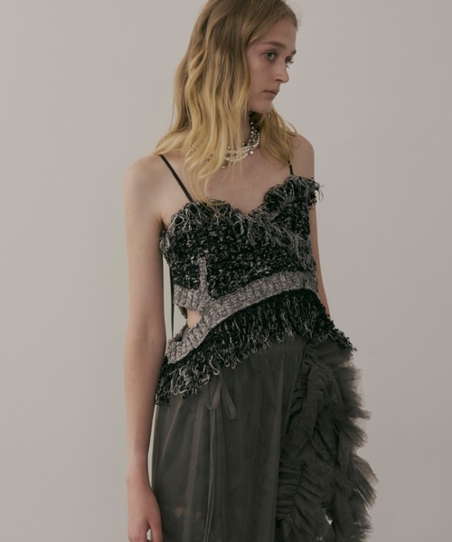 MIXニットツイードビスチェ（ベスト）｜LA BELLE ETUDE（ラベル