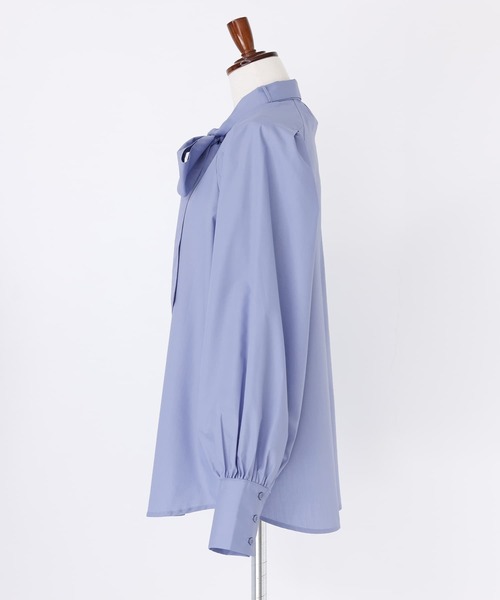 n'OrLABEL（ノアールレーベル）の「『リボンタイ付きラグランブラウス』（シャツ/ブラウス・レディース・ライトブルー/チェック・2/1）」の16枚目の写真