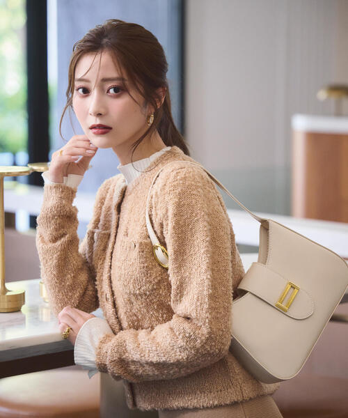 EDIT COLOGNE（エディットコロン）の「ワンハンドルカーブショルダーバッグ（ショルダーバッグ・レディース・ホワイト/ブラック・ﾌﾘ-）」の13枚目の写真