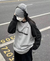 【 BARELY BLUE / ベアリーブルー 】 BIG シルエット ストリート 長袖 Tシャツ