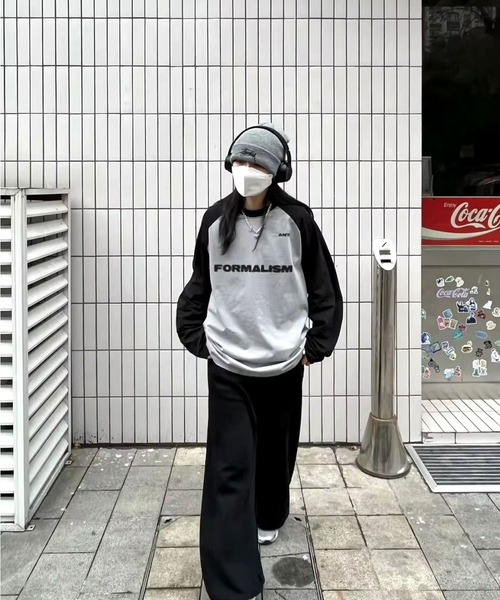BARELY BLUE(ベアリーブルー)の「【 BARELY BLUE / ベアリーブルー 】 BIG シルエット ストリート 長袖 Tシャツ(Tシャツ/カットソー・レディース・ブラック×グレー・X-LARGE/LARGE/MEDIUM)」の7枚目の写真