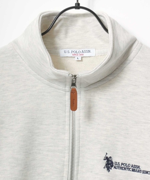 U.S. POLO ASSN.(ユーエスポロアッスン)の「U.S. POLO ASSN./ユーエスポロアッスン オーバーサイズ 裏毛 ロゴ ワンポイント刺繍 ハーフジップ スウェット トレーナー/レディース メンズ(スウェット・メンズ・ネイビー/オートミール/アイボリー/ブラック・M/LL/L)」の14枚目の写真