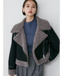 murua ムートンジャケット　黒 MURUA】ムートンコート🖤🖤🖤🖤 中に着てるトップスは