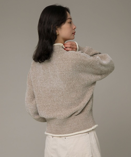 URBAN RESEARCH Sonny Label(アーバンリサーチサニーレーベル)の「モールヤーンハイネックニットプルオーバー(ニット/セーター・レディース・ベージュ/ネイビー/レッド・FREE)」の6枚目の写真