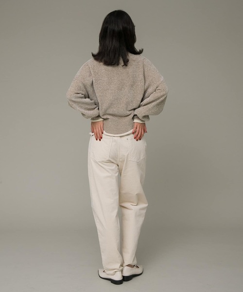 URBAN RESEARCH Sonny Label(アーバンリサーチサニーレーベル)の「モールヤーンハイネックニットプルオーバー(ニット/セーター・レディース・ベージュ/ネイビー/レッド・FREE)」の9枚目の写真