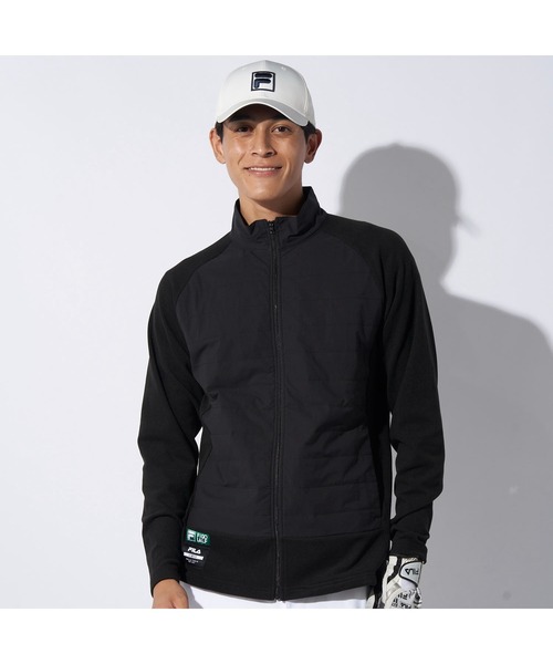 【セール】FILA GOLF/フィラゴルフ ゴルフウェア ブランド ロゴ ストレッチ 薄中綿 モックネック フルジップアップ 長袖 シャツ（Tシャツ/カットソー）｜FILA GOLF（フィラゴルフ ） 7,315円