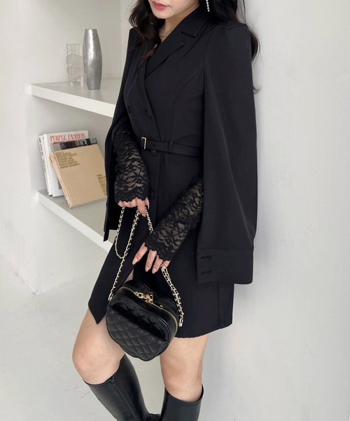 ケープミニワンピース（ワンピース）｜ROYAL PARTY（ロイヤル  