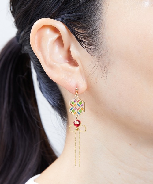 gargle ガーグル：JAPANシリーズ 麻の葉むすび ピアス（ピアス（両耳用 