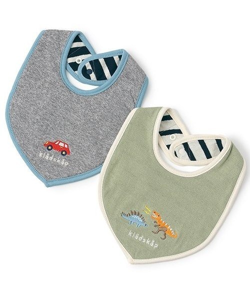 kladskap（クレードスコープ）の「刺しゅう接結スタイ（スタイ/よだれかけ・キッズ・ライトカーキ/グレー・FREE）」の13枚目の写真