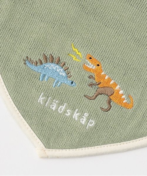 kladskap（クレードスコープ）の「刺しゅう接結スタイ（スタイ/よだれかけ・キッズ・ライトカーキ/グレー・FREE）」の9枚目の写真