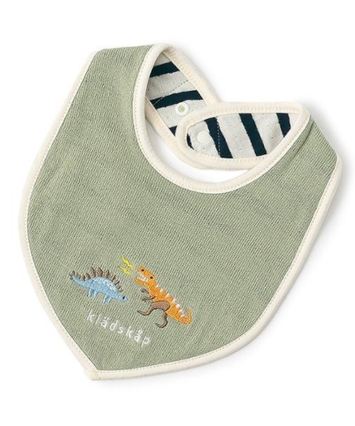 kladskap（クレードスコープ）の「刺しゅう接結スタイ（スタイ/よだれかけ・キッズ・ライトカーキ/グレー・FREE）」の6枚目の写真