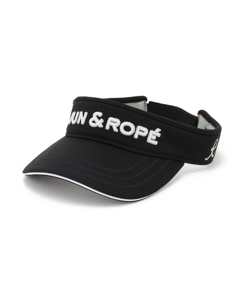JUN&ROPE'（ジュンアンドロペ）の「立体刺繍ロゴバイザー（サンバイザー・レディース・ブラック/ネイビー/ホワイト・FREE）」の2枚目の写真
