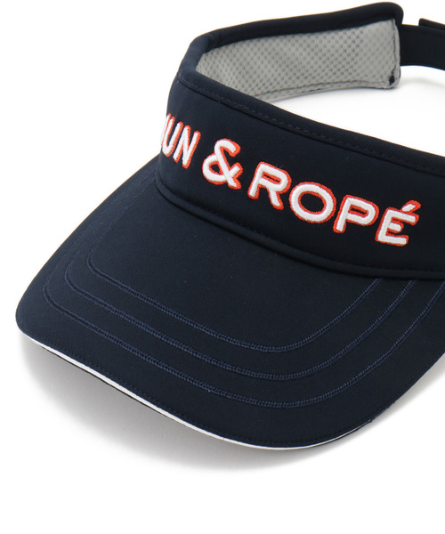 JUN&ROPE'（ジュンアンドロペ）の「立体刺繍ロゴバイザー（サンバイザー・レディース・ブラック/ネイビー/ホワイト・FREE）」の7枚目の写真