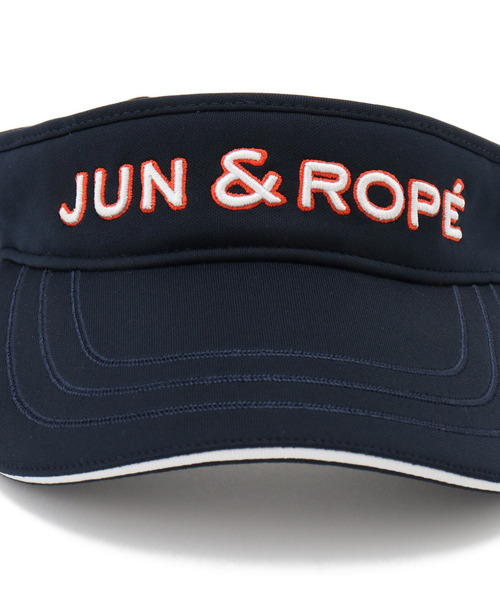 JUN&ROPE'（ジュンアンドロペ）の「立体刺繍ロゴバイザー（サンバイザー・レディース・ブラック/ネイビー/ホワイト・FREE）」の8枚目の写真