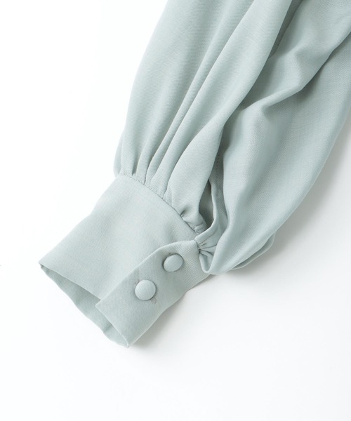 STUMBLY(スタンブリー)の「STUMBLY / Back Ribbon Dress(バックリボンワンピース)(ワンピース・レディース・レッド/グレー・36)」の12枚目の写真