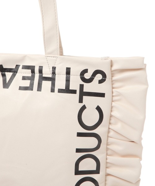 THEATRE PRODUCTS(シアタープロダクツ)の「【THEATRE PRODUCTS】別注レタリングフリルトート(トートバッグ・レディース・ブラック/アイボリー・FREE)」の5枚目の写真