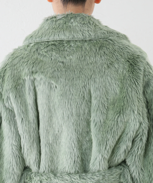 JANE SMITH / JOHN SMITH（ジェーンスミスジョンスミス）の「【JANE SMITH/ジェーンスミス】POLYESTER COLOR FUR W BREASTE：コート（その他アウター・レディース・グリーン・38）」の18枚目の写真