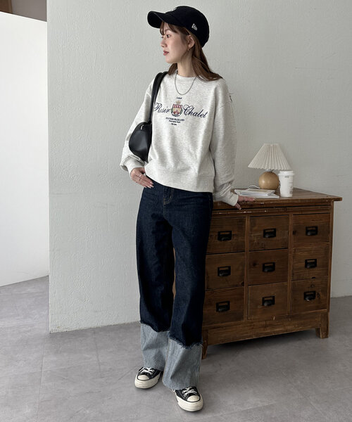 DISCOAT（ディスコート）の「【WEB限定】ロゴモチーフスウェット（Tシャツ/カットソー・レディース・ライトベージュ/ネイビー/チャコールグレー・MEDIUM）」の20枚目の写真