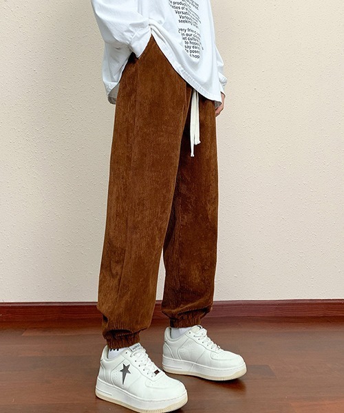 WARAIJOGO(ワライジョウゴ)の「無地コーデュロイジョガーパンツ(NEZ)(その他パンツ・メンズ・ベージュ/ブラック/ブラウン・FREE)」の13枚目の写真
