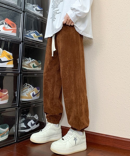 WARAIJOGO(ワライジョウゴ)の「無地コーデュロイジョガーパンツ(NEZ)(その他パンツ・メンズ・ベージュ/ブラック/ブラウン・FREE)」の10枚目の写真