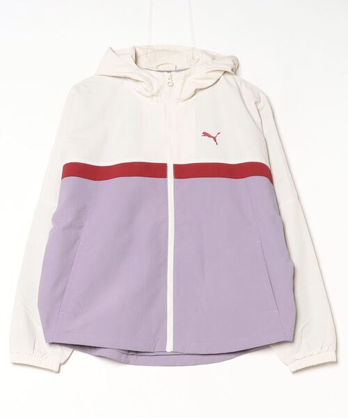 PUMA(プーマ)の「プーマ PUMA トリコットライナーウーブンジャケット(ナイロンジャケット・レディース・ベージュ/グリーン/ピンク・S/M/L/XL)」の1枚目の写真