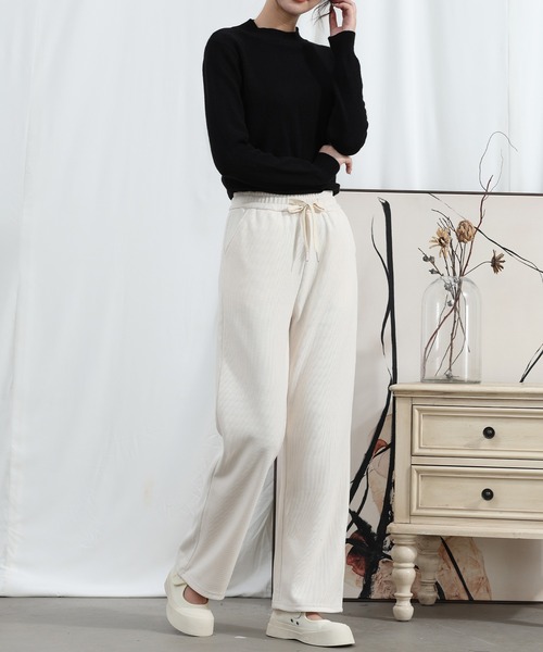 aimoha(アイモハ)の「【Aimoha】ドローストリングストレートパンツ(その他パンツ・レディース・グレー/ブラック/ベージュ・MEDIUM/X-LARGE/LARGE)」の15枚目の写真