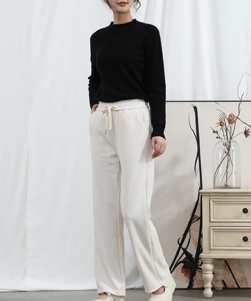 aimoha(アイモハ)の「【Aimoha】ドローストリングストレートパンツ(その他パンツ・レディース・グレー/ブラック/ベージュ・MEDIUM/X-LARGE/LARGE)」の16枚目の写真