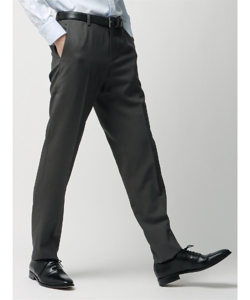 SUIT SQUARE(スーツスクエア)の「NONIRON ポリエステル 2wayStretch ムジ RS05(スラックス・メンズ・ブラック/ライトグレー・S(76cm)/M(79cm)/SS(73cm)/3L(88cm)/LL(85cm)/L(82cm))」の2枚目の写真