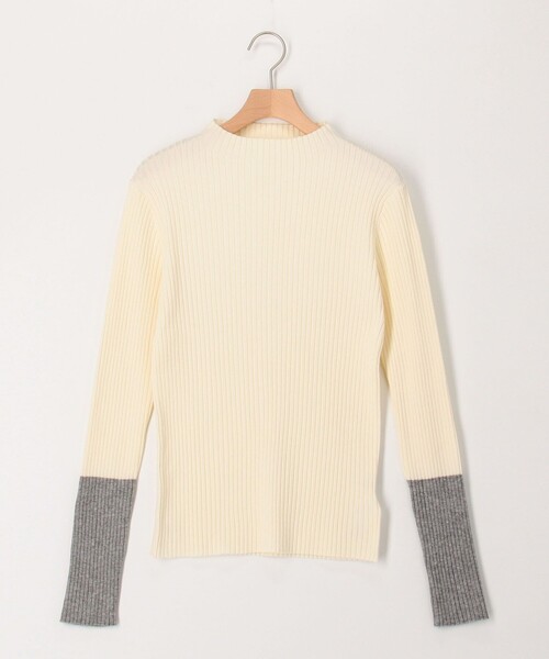 【セール】袖配色 リブニットプルオーバー（ニット/セーター）｜MICO COULIER（ミコクリエ）