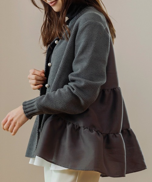 ご自宅でお洗濯可能/日本製【SONO/ソーノ】ﾊﾞｯｸﾃｨｱｰﾄﾞ ﾊｲﾌﾞﾘｯﾄﾞﾆｯﾄ