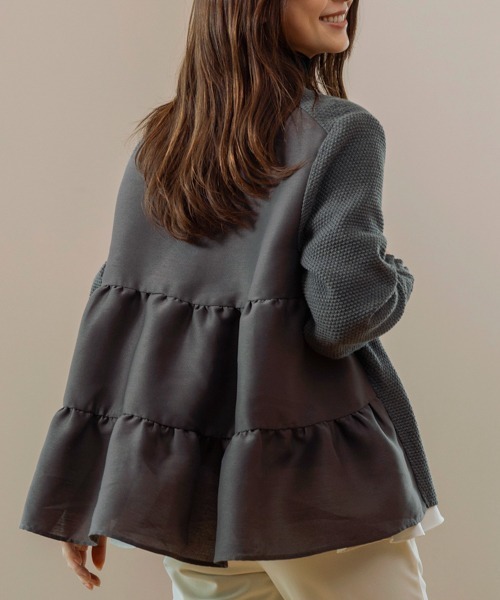 ご自宅でお洗濯可能/日本製【SONO/ソーノ】ﾊﾞｯｸﾃｨｱｰﾄﾞ ﾊｲﾌﾞﾘｯﾄﾞﾆｯﾄ