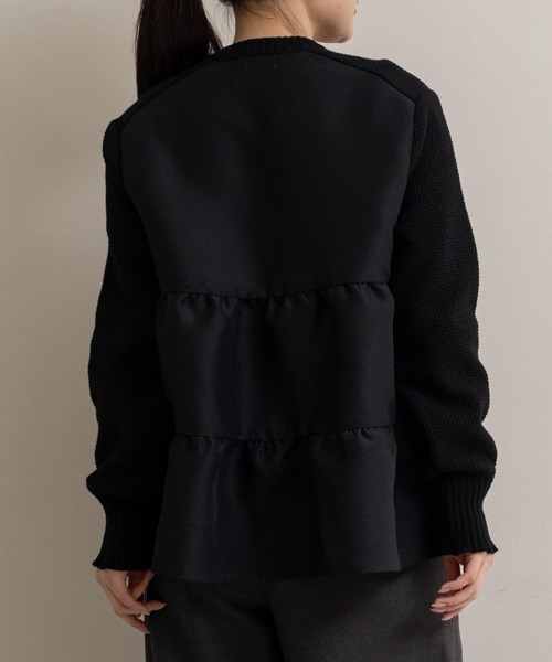 ご自宅でお洗濯可能/日本製【SONO/ソーノ】ﾊﾞｯｸﾃｨｱｰﾄﾞ ﾊｲﾌﾞﾘｯﾄﾞﾆｯﾄ