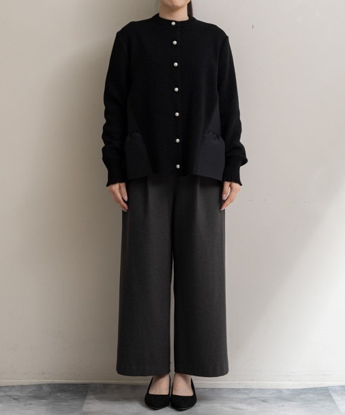 ご自宅でお洗濯可能/日本製【SONO/ソーノ】ﾊﾞｯｸﾃｨｱｰﾄﾞ ﾊｲﾌﾞﾘｯﾄﾞﾆｯﾄ