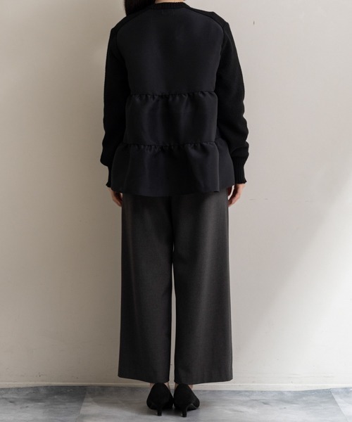 ご自宅でお洗濯可能/日本製【SONO/ソーノ】ﾊﾞｯｸﾃｨｱｰﾄﾞ ﾊｲﾌﾞﾘｯﾄﾞﾆｯﾄ