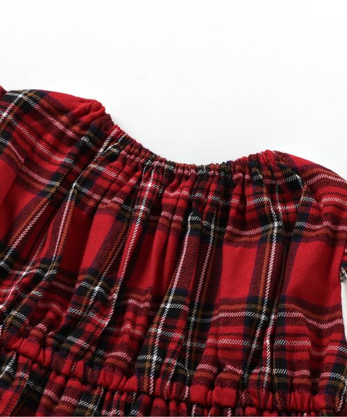 apres les cours（アプレレクール）の「【リンク】チェックジャンスカレイヤードカバーオール（ロンパース・キッズ・ブラック/レッド・70/80）」の13枚目の写真