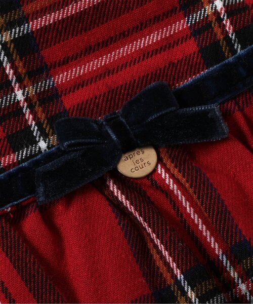 apres les cours（アプレレクール）の「【リンク】チェックジャンスカレイヤードカバーオール（ロンパース・キッズ・ブラック/レッド・70/80）」の19枚目の写真