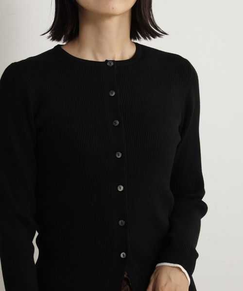 FOUND GOOD（ファウンドグッド）の「コンフォートクルーニットCD（カーディガン/ボレロ・レディース・アイボリー/ブラック/グリーン系5/グレー系8・L/M/S）」の8枚目の写真